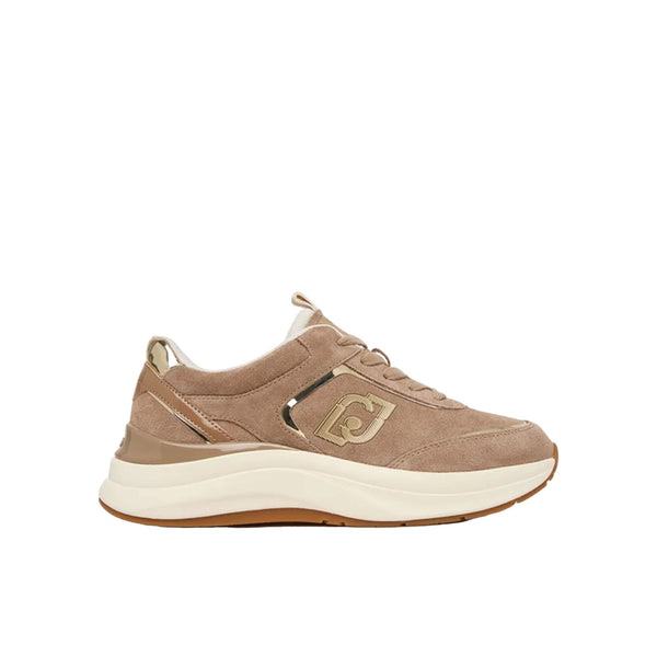 Sneakers Donna beige con dettagli specchio