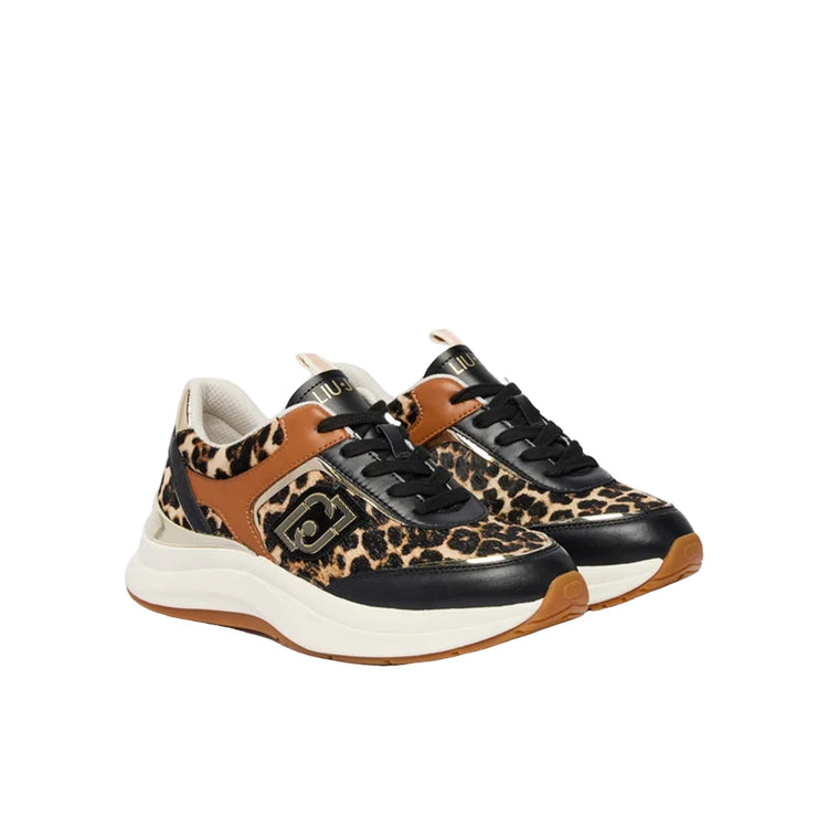 Sneakers Donna con dettagli leopardo