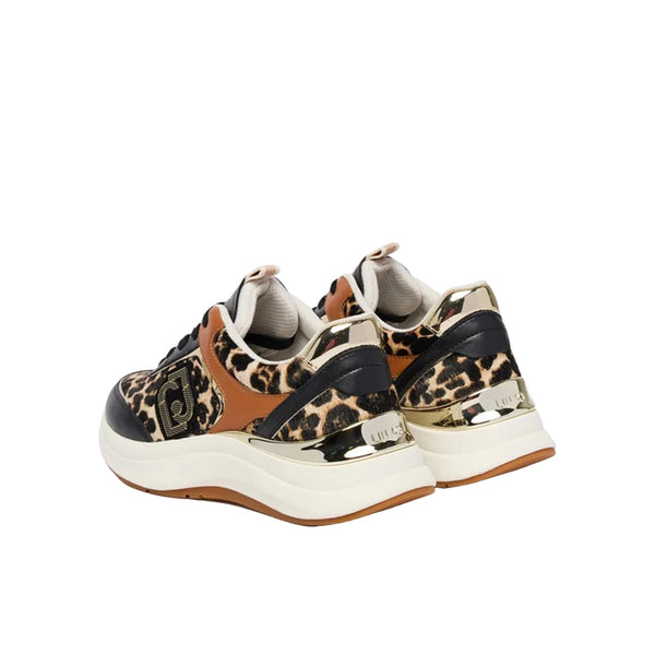 Sneakers Donna con dettagli leopardo retro