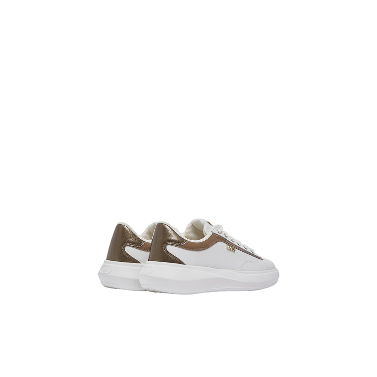 Sneakers Donna in misto pelle, con inserti Marroni 