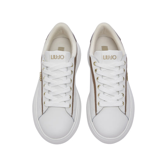 Sneakers Donna in misto pelle, con inserti Marroni 