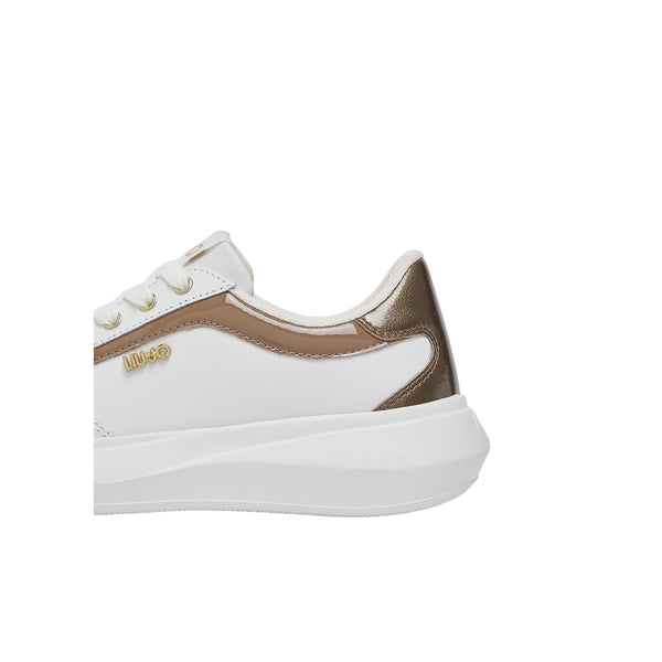 Sneakers Donna in misto pelle, con inserti Marroni 