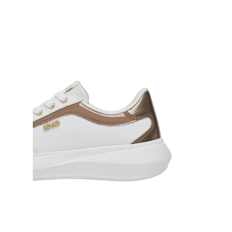 Sneakers Donna in misto pelle, con inserti Marroni 