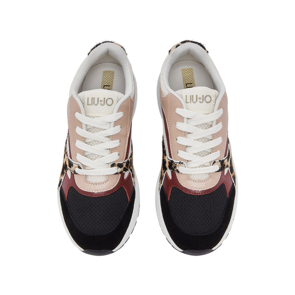 Sneakers Donna con inserti traspiranti ed animalier