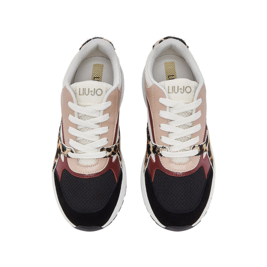 Sneakers Donna con inserti traspiranti ed animalier