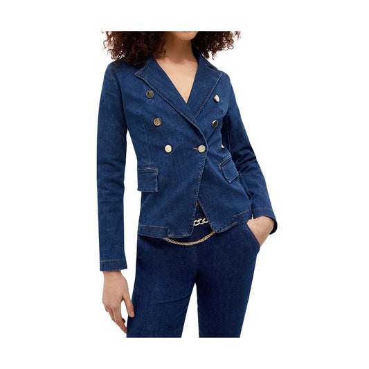 Giacca Donna in jeans chiusura doppiopetto