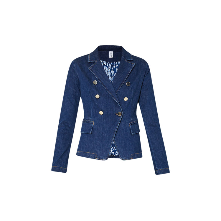 Giacca Donna in jeans chiusura doppiopetto