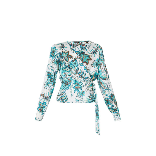 Blusa Donna incrociata a fantasia