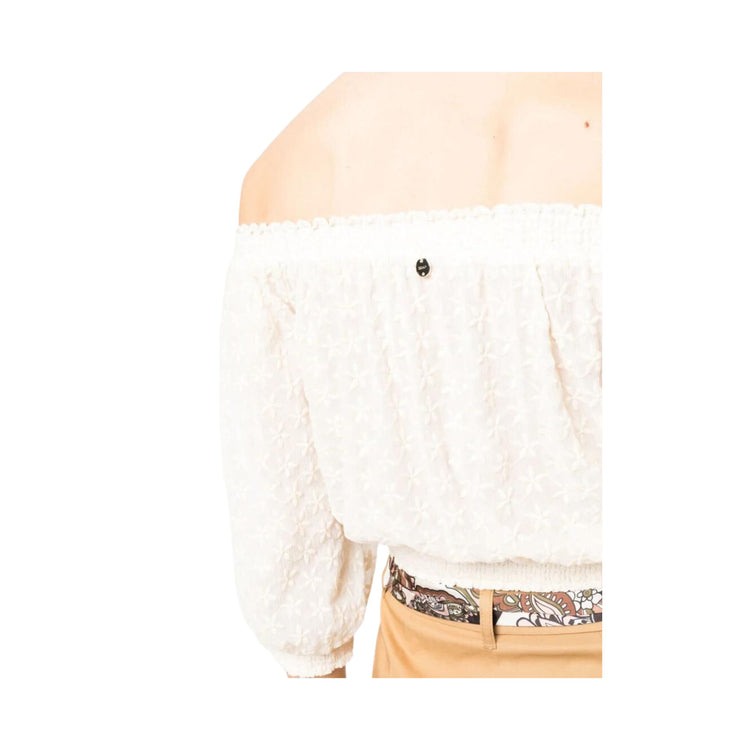 Blusa Donna corta ricamata