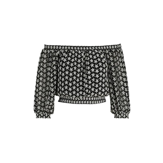 Blusa Donna corta ricamata