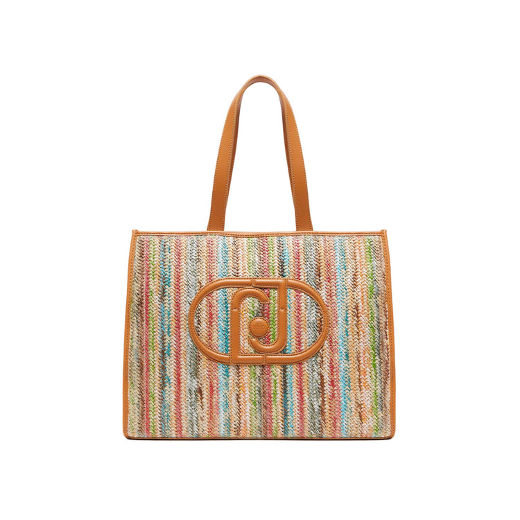 Sac cabas tissé femme