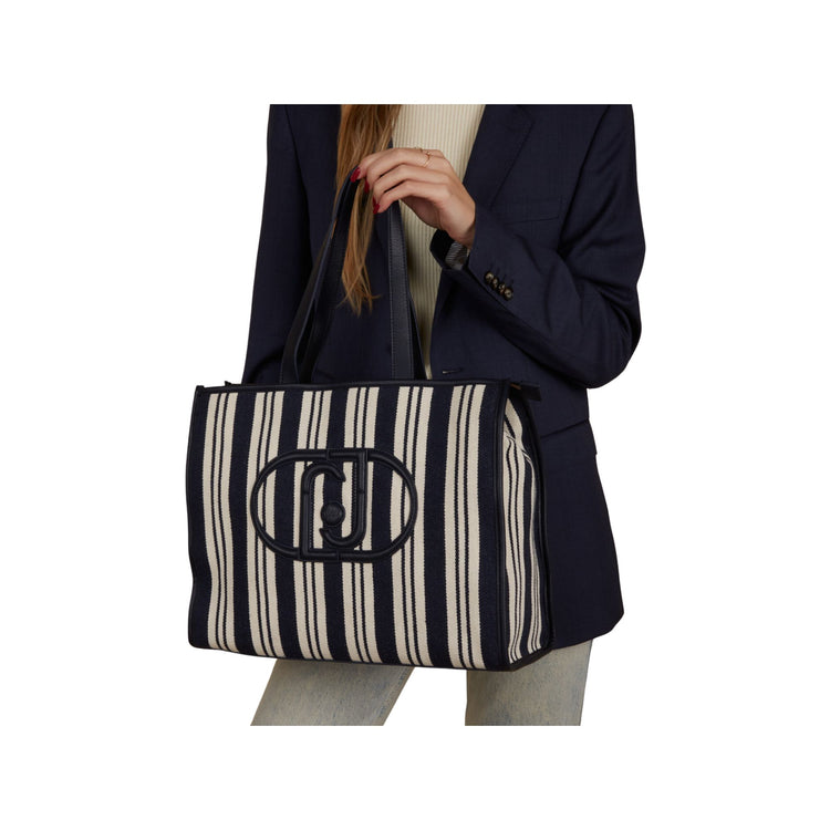 Borsa Donna modello shopper a righe