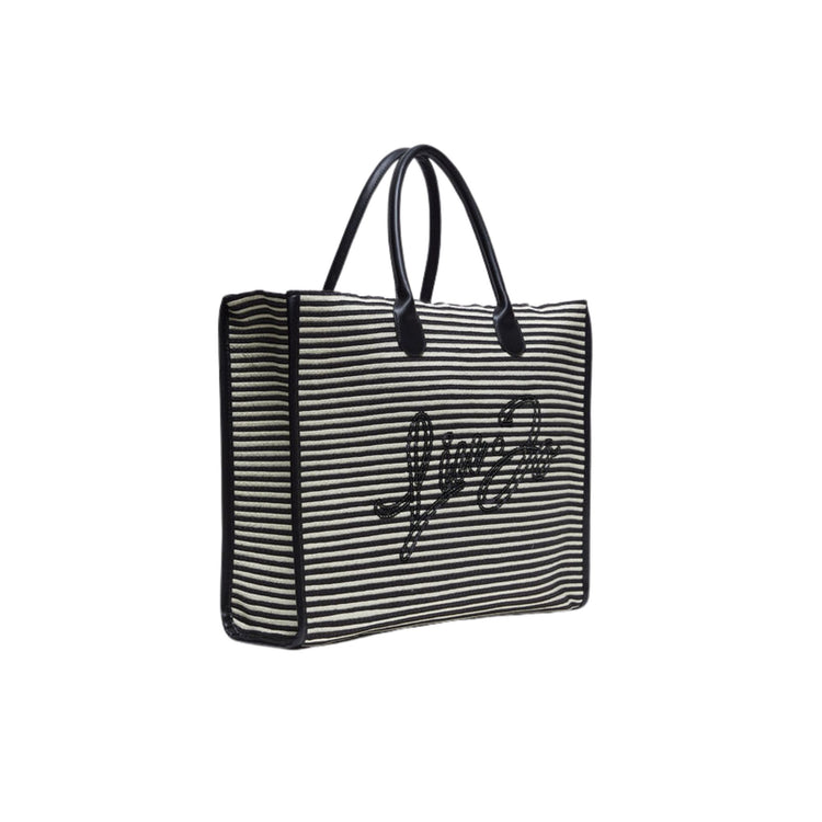 Women's bag with sequined logo