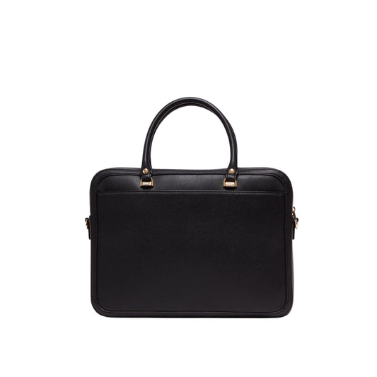 Women's handbag with metal logo