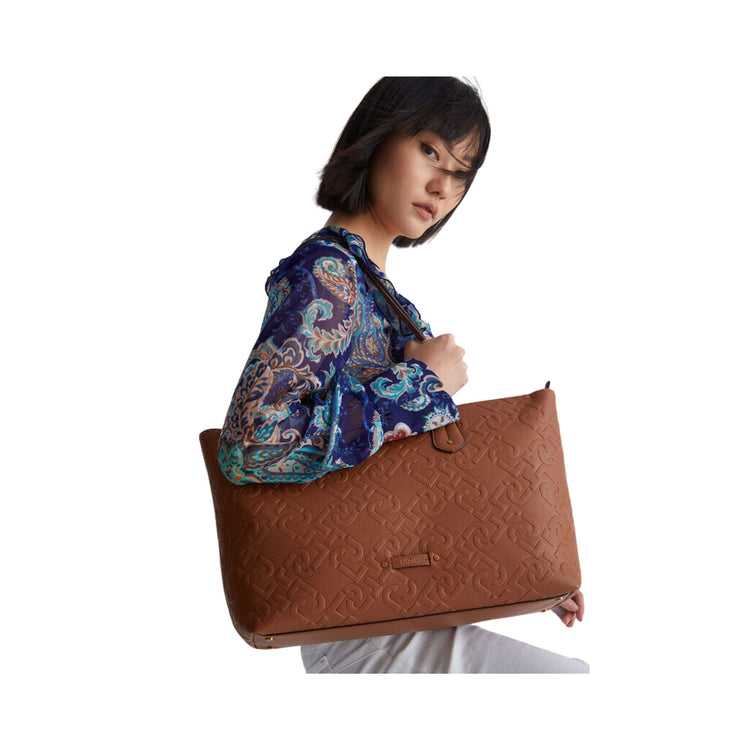 Women's bag with tumbled effect