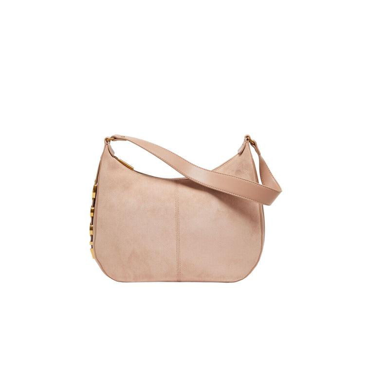 Borsa a Spalla Effetto Suede Donna - Caffellatte