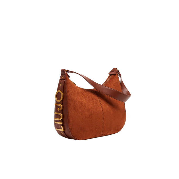 Borsa a Spalla Effetto Suede Donna - Caffellatte