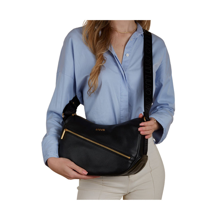 Women's bag with logoed shoulder strap