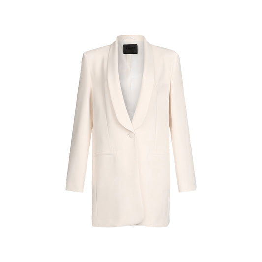 Blazer Donna dal taglio lungo color avorio