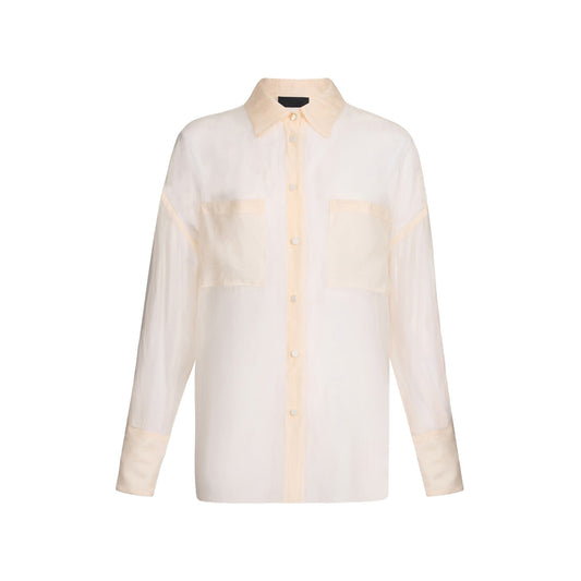Camicia Donna in organza Beige chiaro