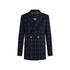 Blazer da Donna doppiopetto gessato Blu