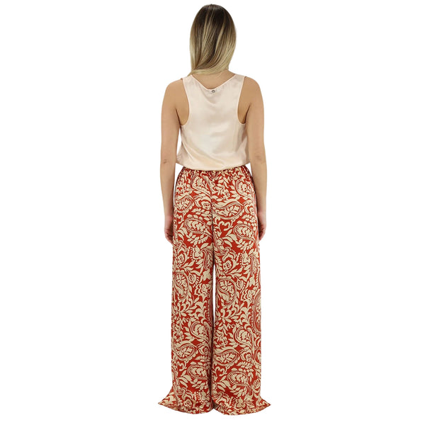 Top Donna in raso verde smeraldo