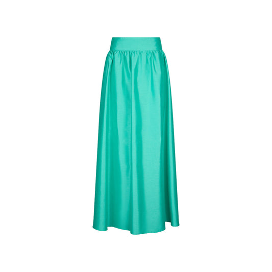 Gonna lunga da Donna in shantung verde