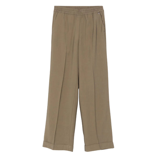 Pantaloni Donna con piega Verde muschio