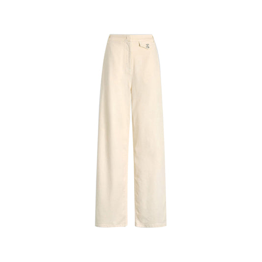 Pantaloni Donna wide leg Bianco