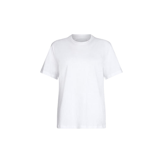 T-shirt Donna in cotone in tinta unita bianca