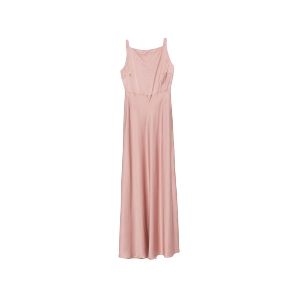 Abito lungo Donna in raso rosa