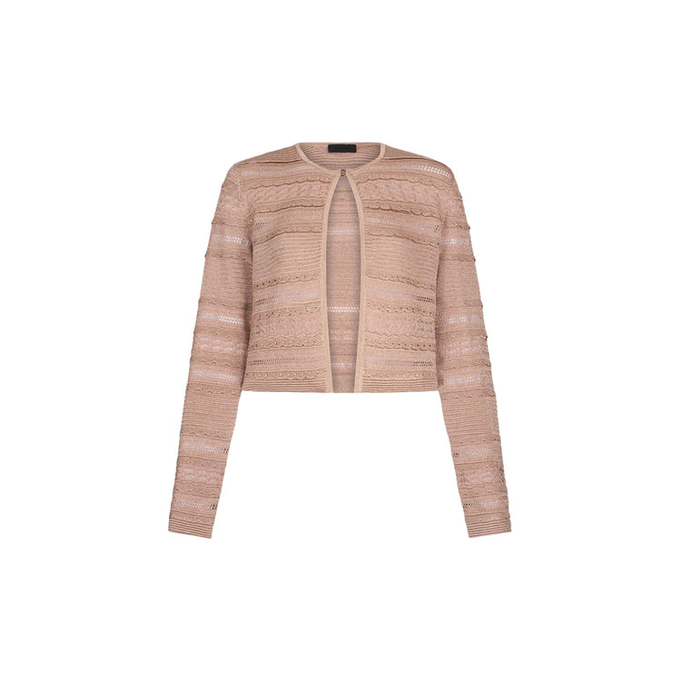 Cardigan Donna in maglia con trafori