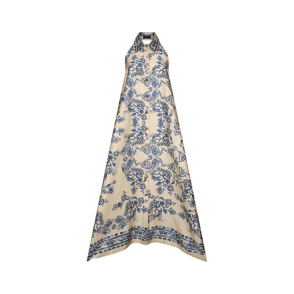 Abito lungo Donna con stampa foulard