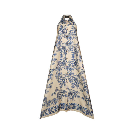 Abito lungo Donna con stampa foulard