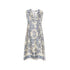 Abito lungo Donna stampa foulard con scollo a V
