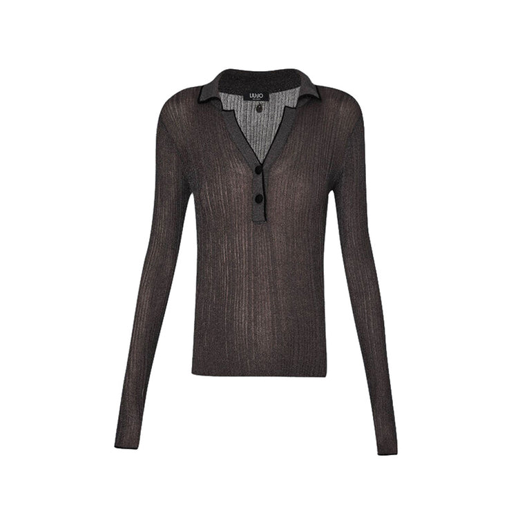 Maglione Donna con trama metallizzata