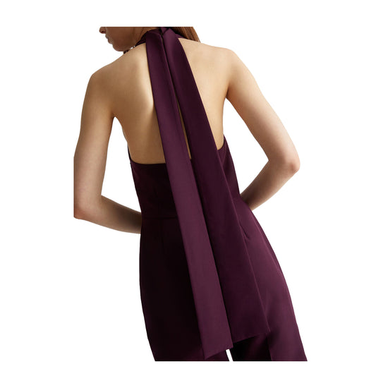 Tuta Donna Stretch con foulard Viola dettaglio retro