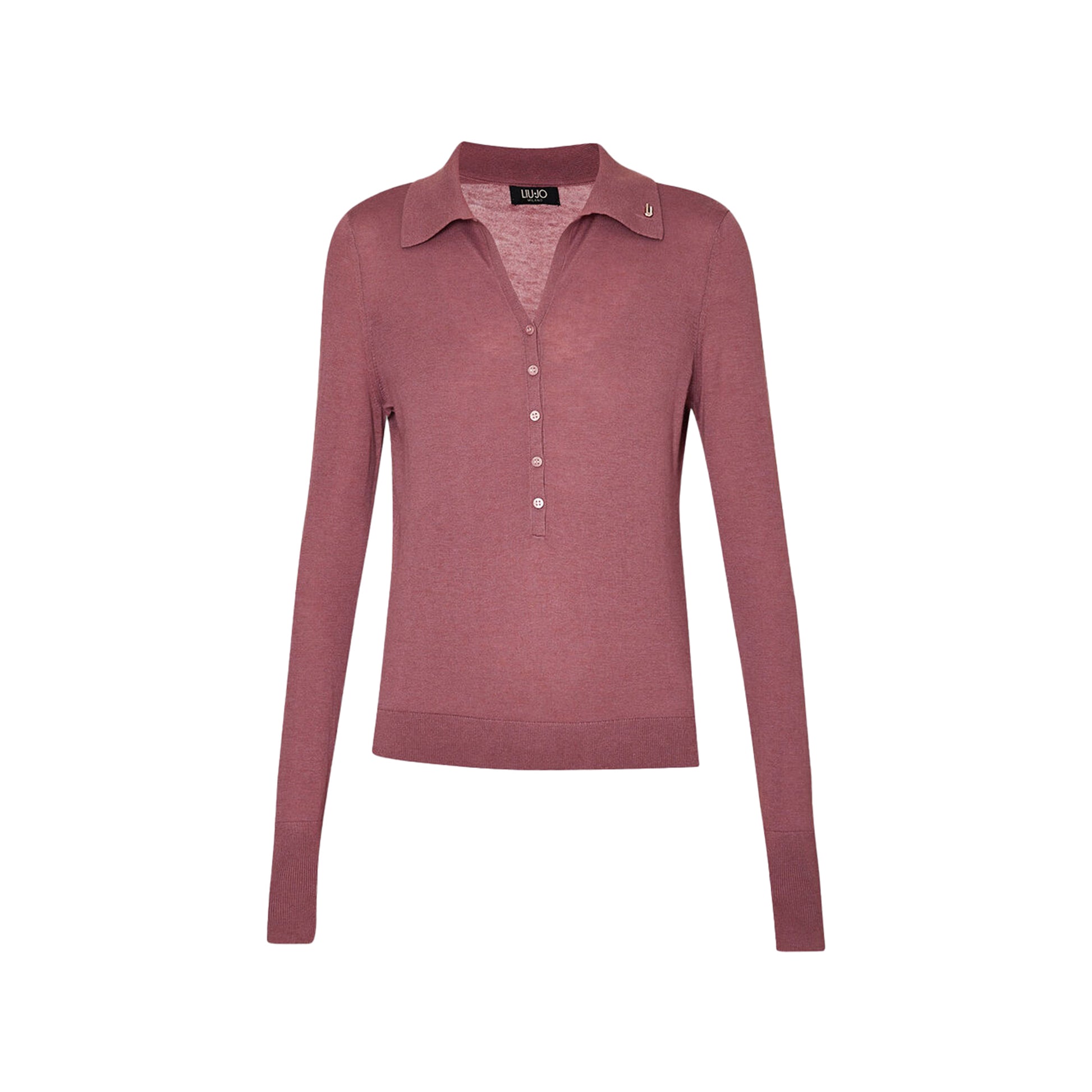 Polo Donna in misto cashmere Rosa