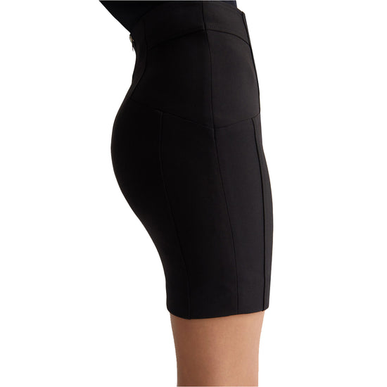 Minigonna Stretch Donna Nero laterale ravvicinata