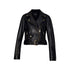 Giacca Donna Biker in pelle Nero