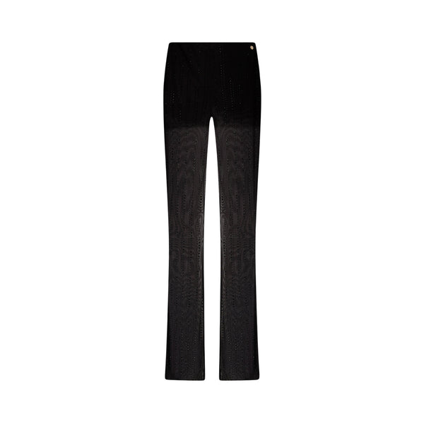 Pantaloni Donna in tulle con strass Nero