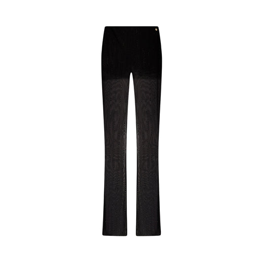 Pantaloni Donna in tulle con strass Nero