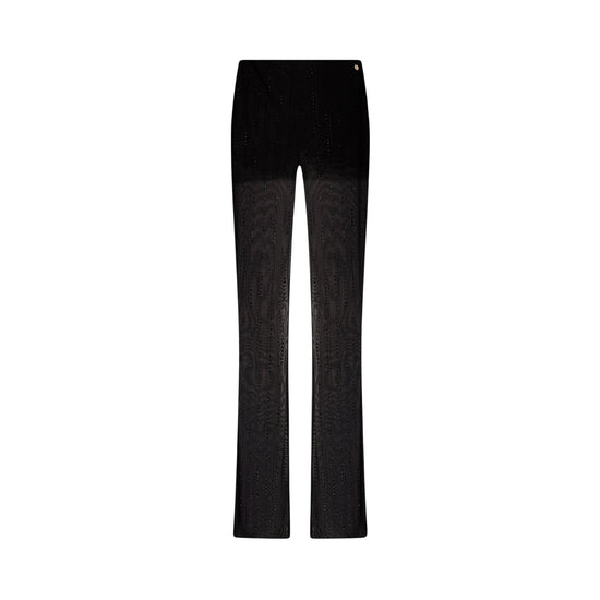 Pantaloni Donna in tulle con strass Nero