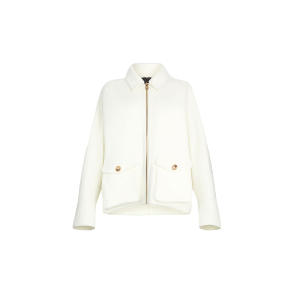 Cappotto Donna in lana con frange Bianco