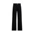 Jeans Donna straight nero con perle gioiello