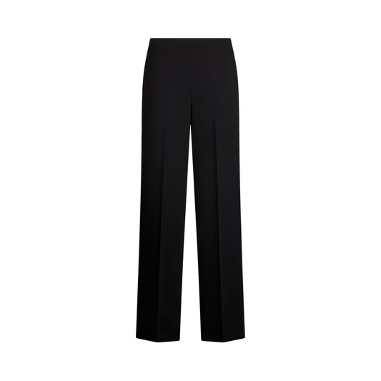 Pantaloni Donna a palazzo in envers satin nero