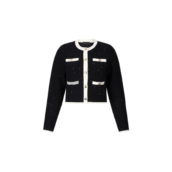 Giacca Donna in lurex con bottoni Nero