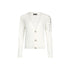 Cardigan Donna in lana bianca con ricami gioiello