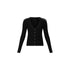 Maglia Donna con bottoni e pizzo Nero