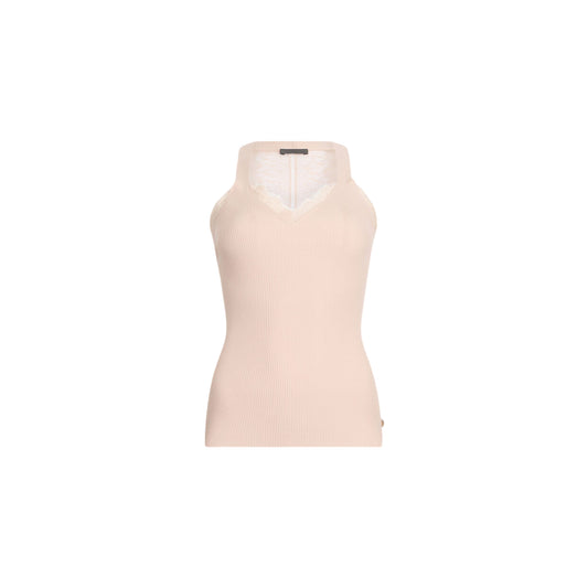 Top Donna con dettagli in pizzo Rosa